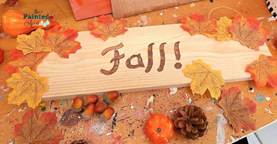 Fall Sign with Pumpkins & Leaves | The Painted Apron